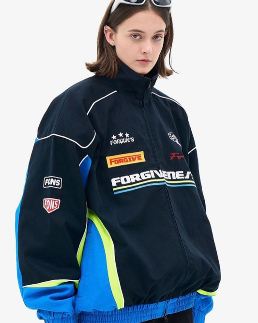 Forgiveness Blue Racing Lapel Jacket