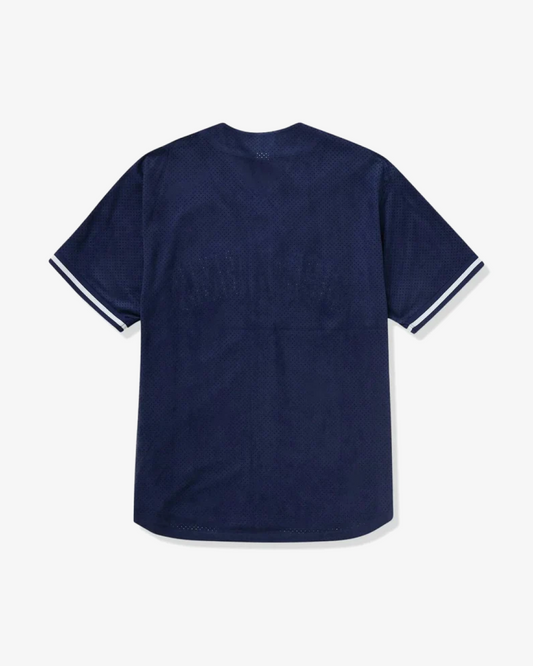 Supreme Ultrasuede Mesh Baseball Blue Jersey