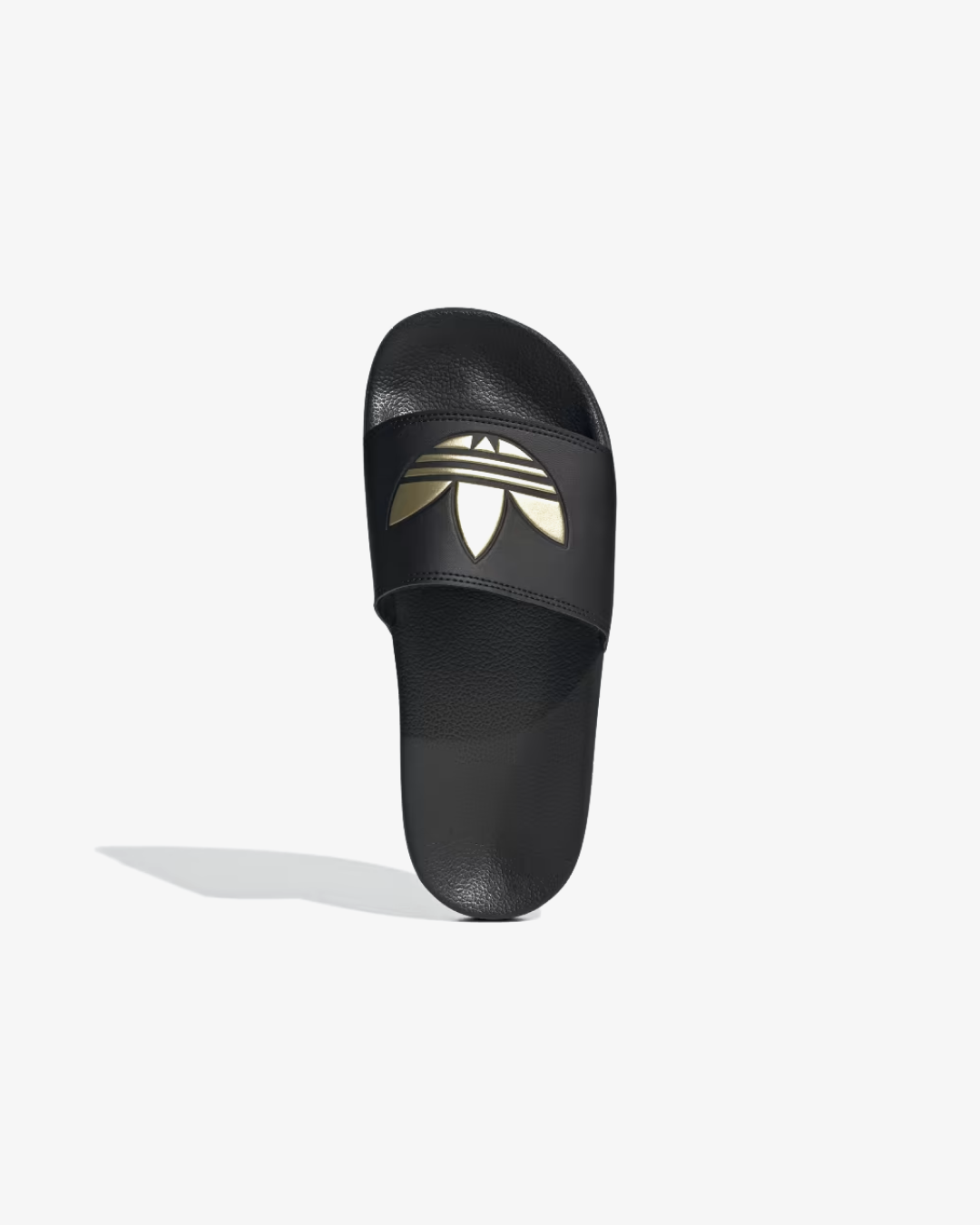 Adidas Adilette Lite Slides In Core Black And Matte Gold