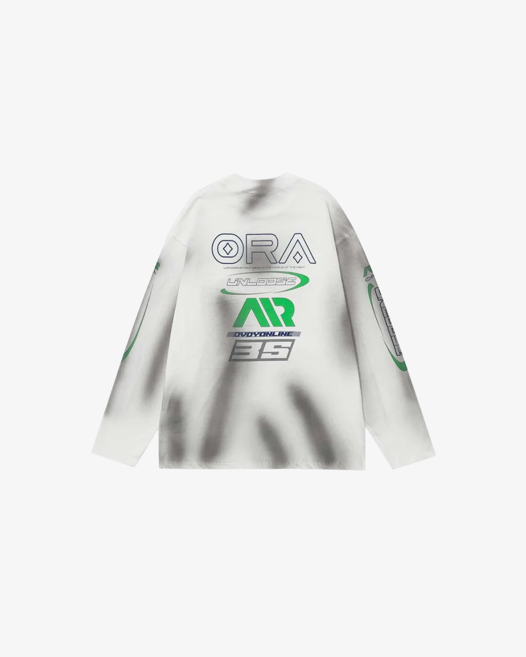 Unloose Dirt Track Racing Graphic Long Sleeve T-Shirt
