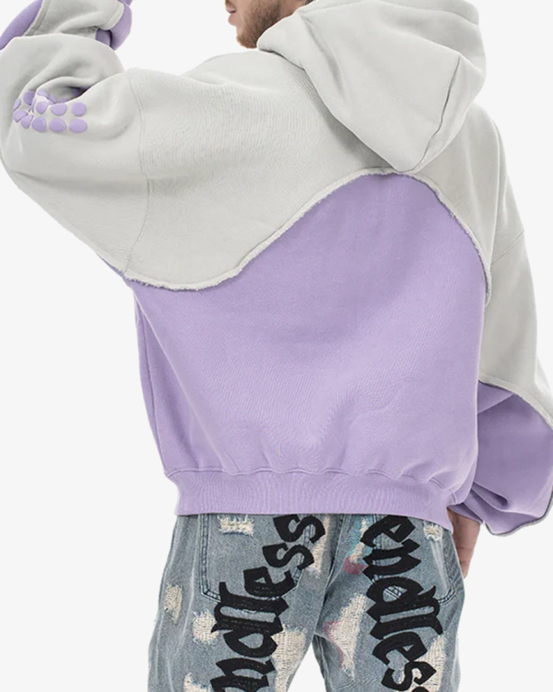 Saint Oversize Fleece Hoodie - Purple