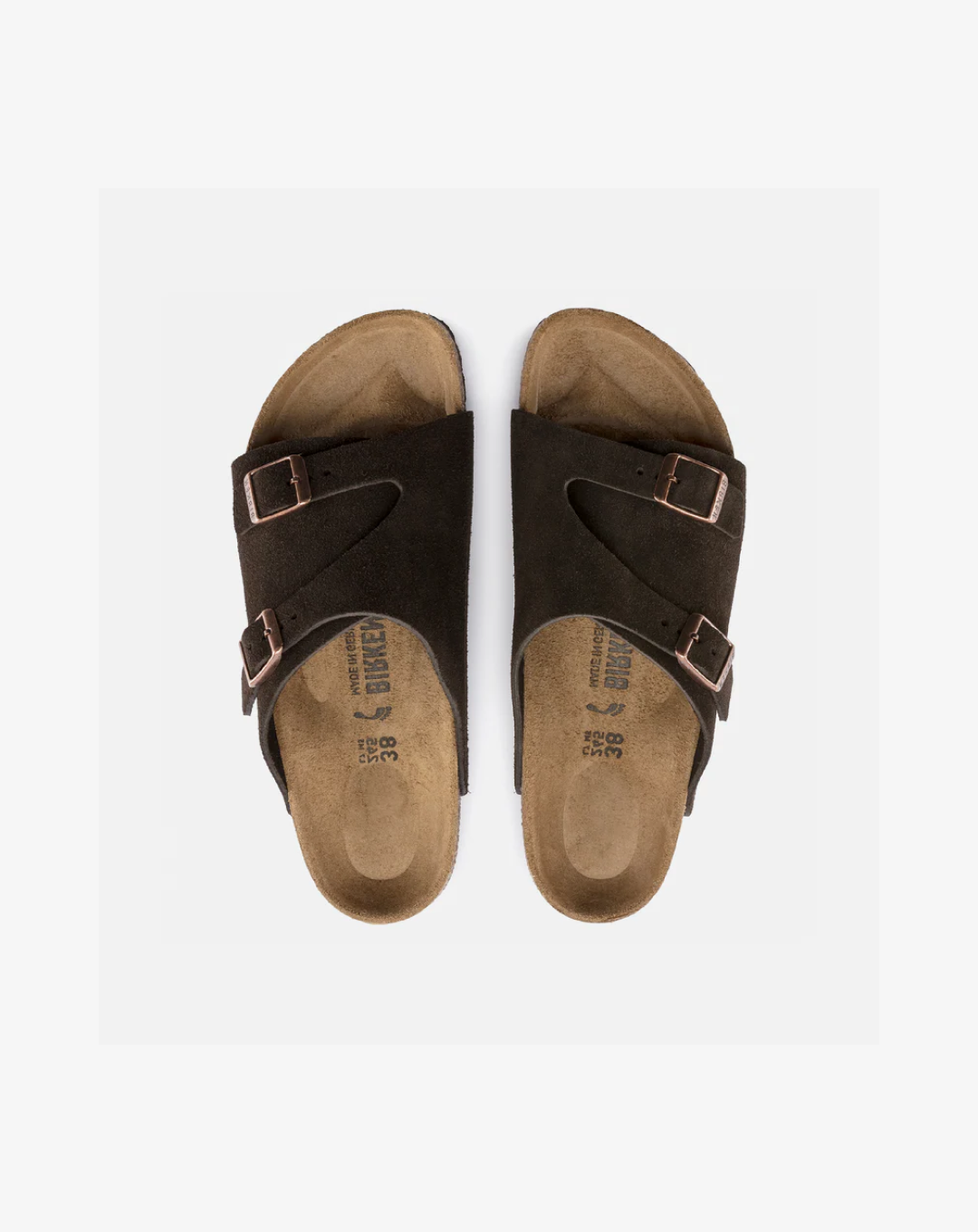 Birkenstock Zürich Suede Leather Sandal "Mocha Brown"