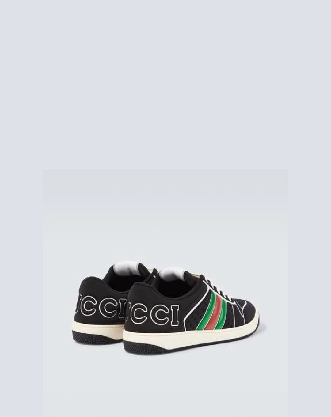 Gucci Men's Black Screener Trainer With Web