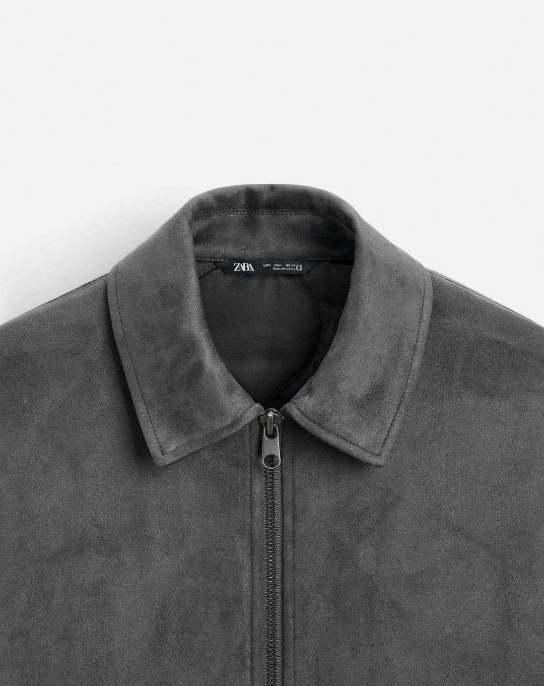 Zara Faux Suede Bomber Jacket