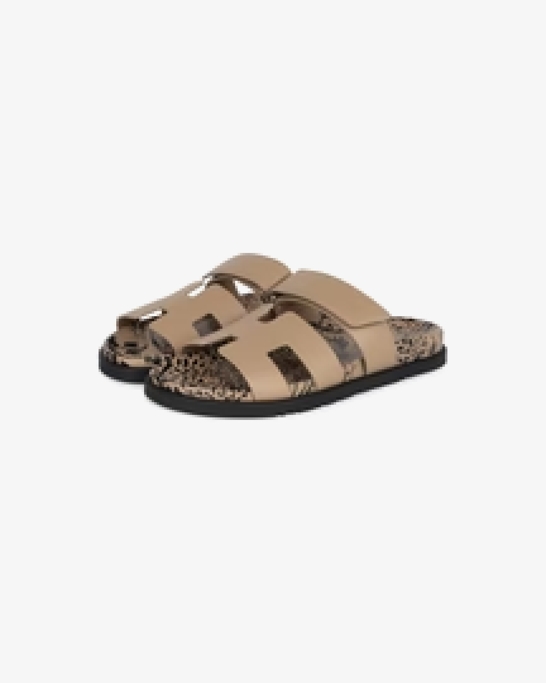 Hermès Chypre Techno Sandals Beige Argile Calfskin Palladium Hardware