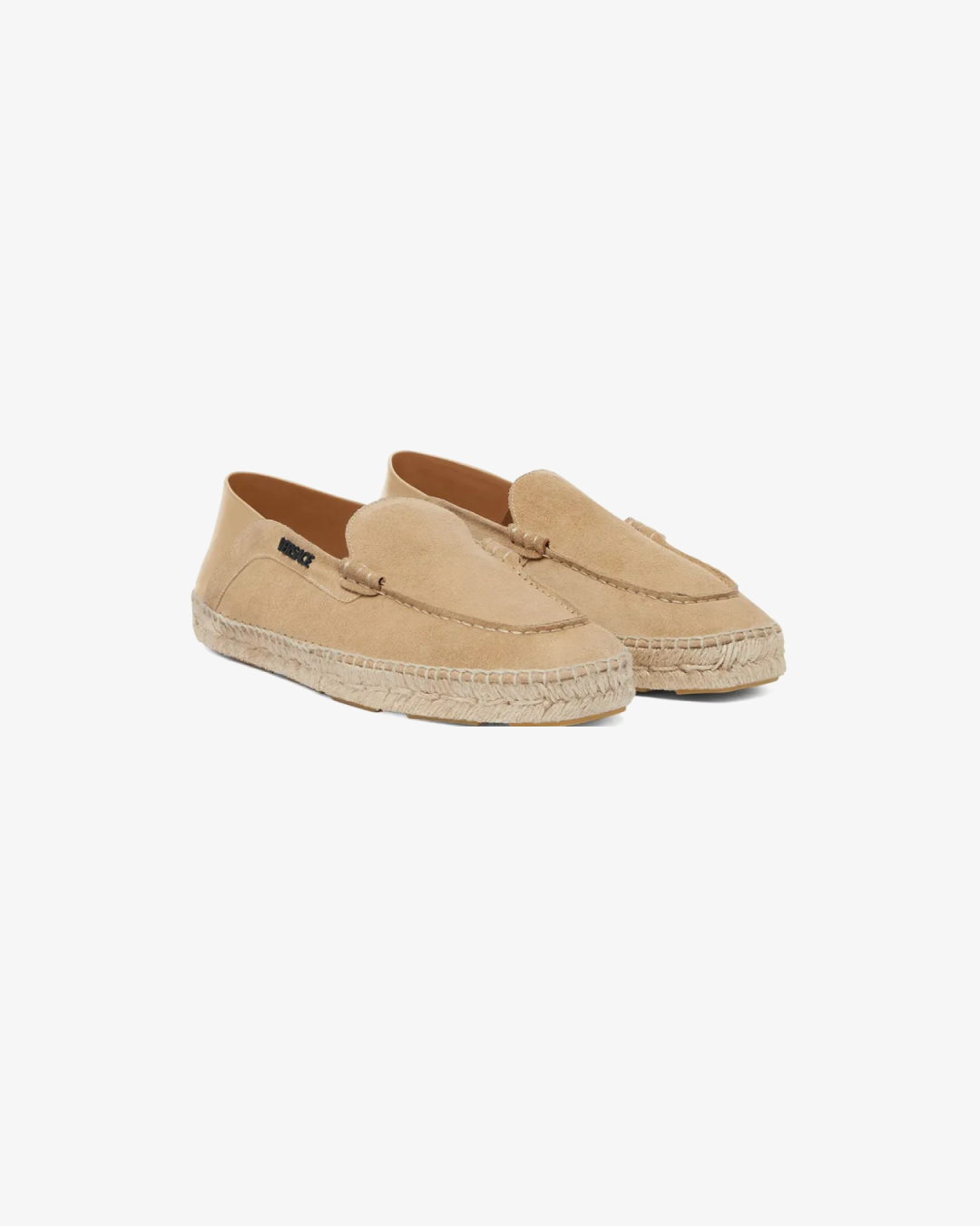 Versace Logo-Lettering Suede Espadrilles