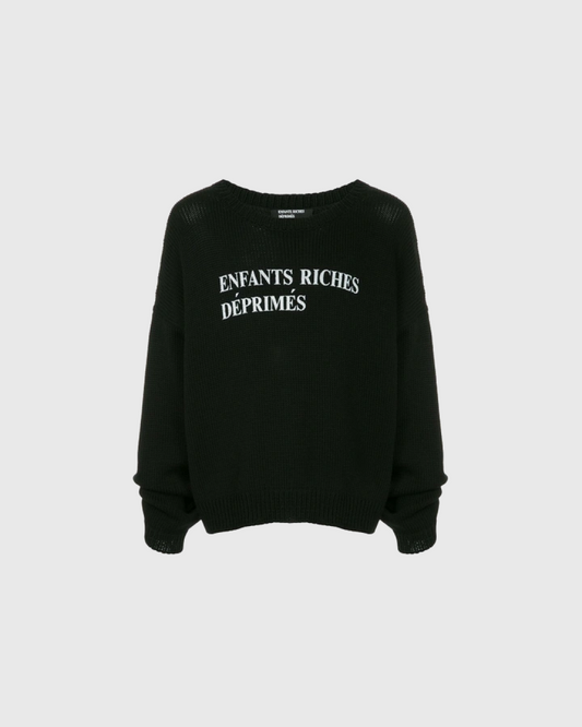 Enfants Riches Deprimes Black E.R.D Classique Logo Sweater