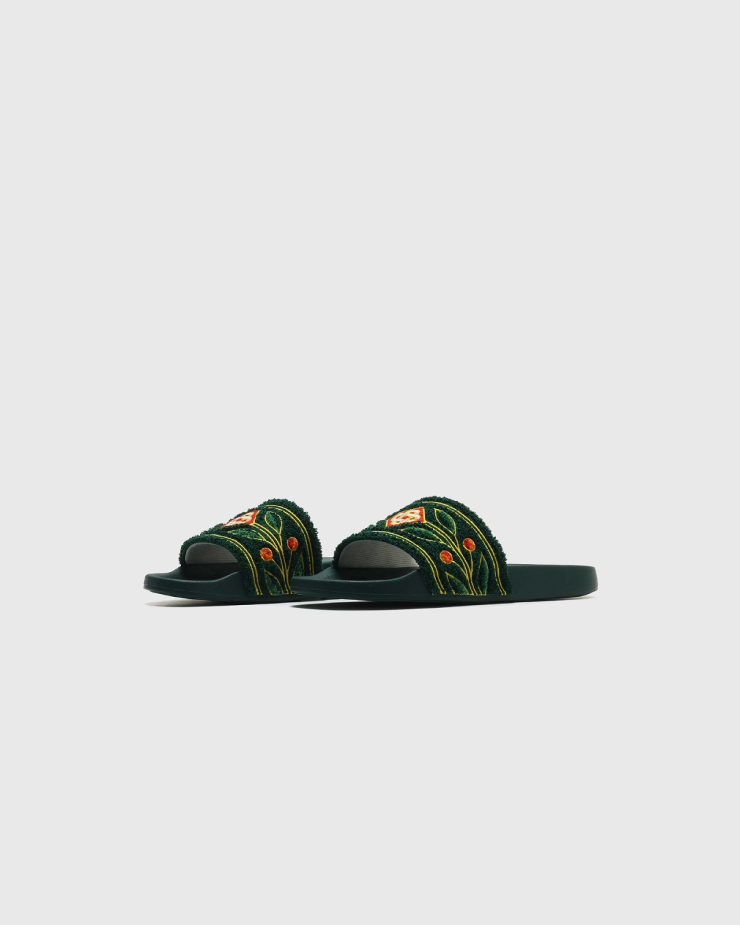 Casablanca Embroidered Terry Slider in Green