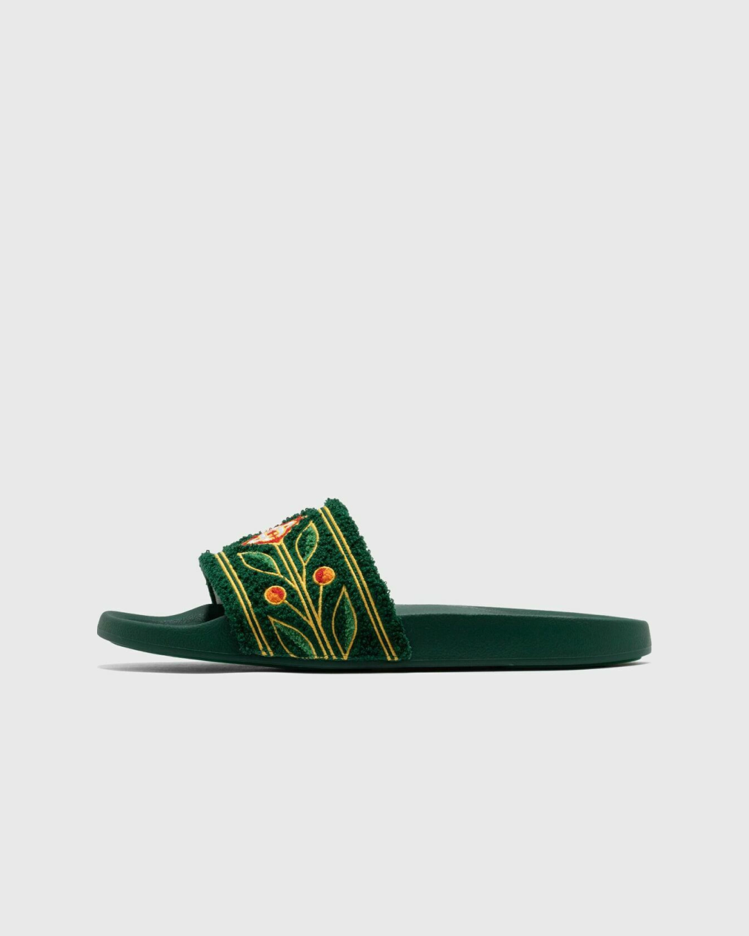 Casablanca Embroidered Terry Slider in Green