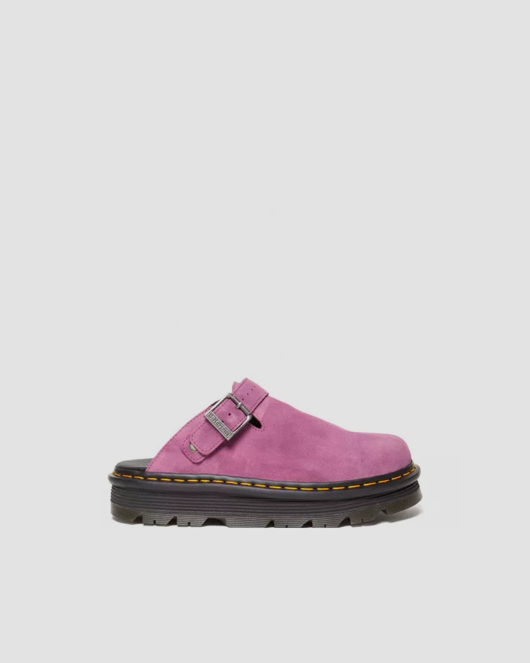 Dr Martens Zebzag Suede Casual Slingback Platform Mules in Pink