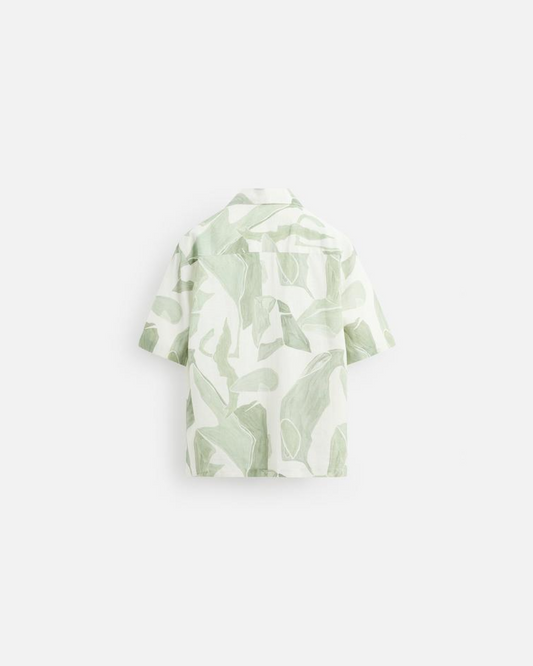 ZARA Abstract Green Print Shirt