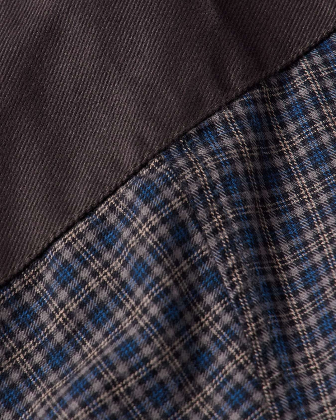 Acne Studios Sampa Dry Flannel Check Shirt in Navy Blue and Black
