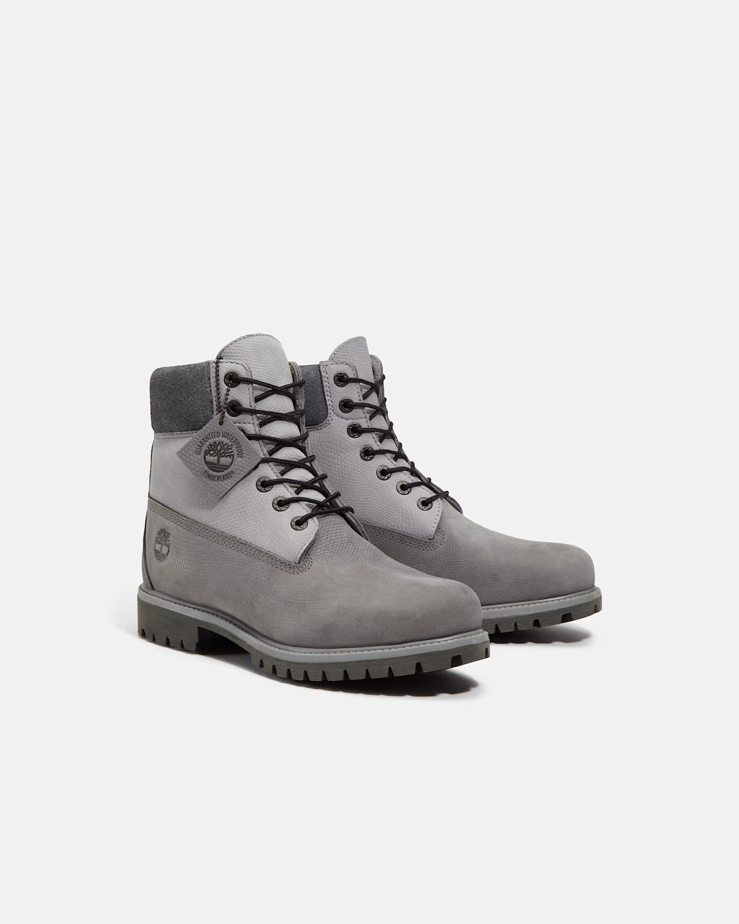 TIMBERLAND PREMIUM 6-INCH WATERPROOF BOOTS IN GREY NUBUCK