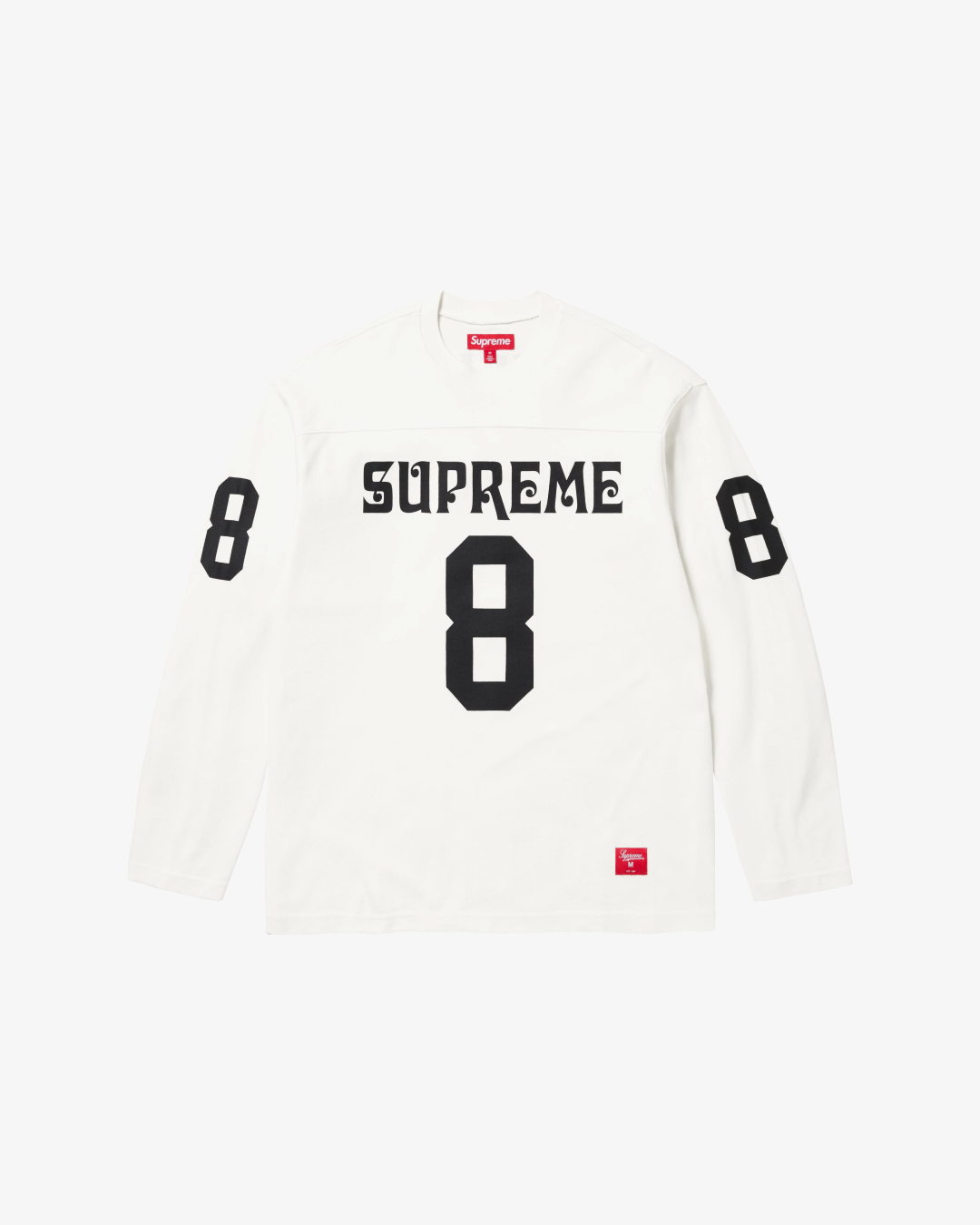 SUPREME AFFILIATED L/S FOOTBALL T SHIRT iN BLACK AND WHITE
