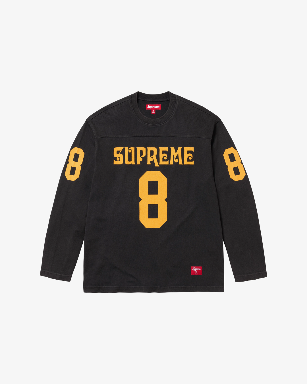 SUPREME AFFILIATED L/S FOOTBALL T SHIRT iN BLACK AND WHITE
