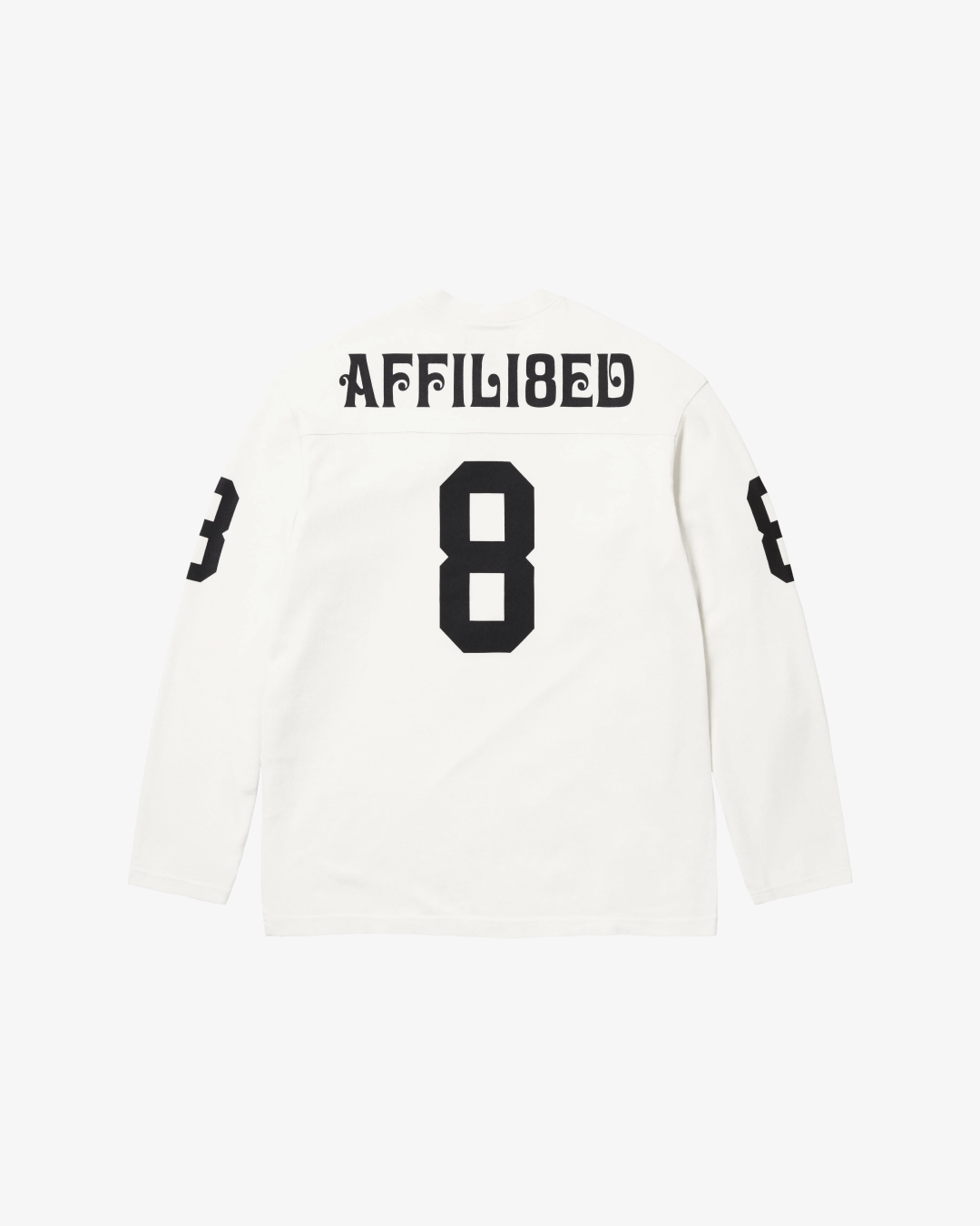 SUPREME AFFILIATED L/S FOOTBALL T SHIRT iN BLACK AND WHITE