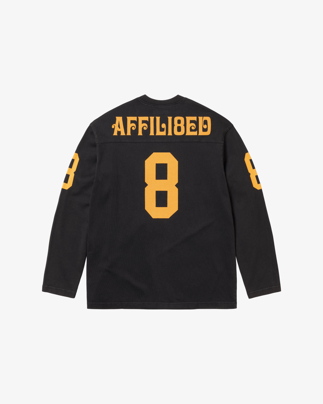 SUPREME AFFILIATED L/S FOOTBALL T SHIRT iN BLACK AND WHITE