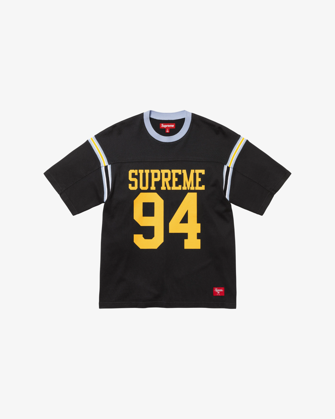 SUPREME SPLIT S/S FOOTBALL TOP IN BROWN AND BLACK