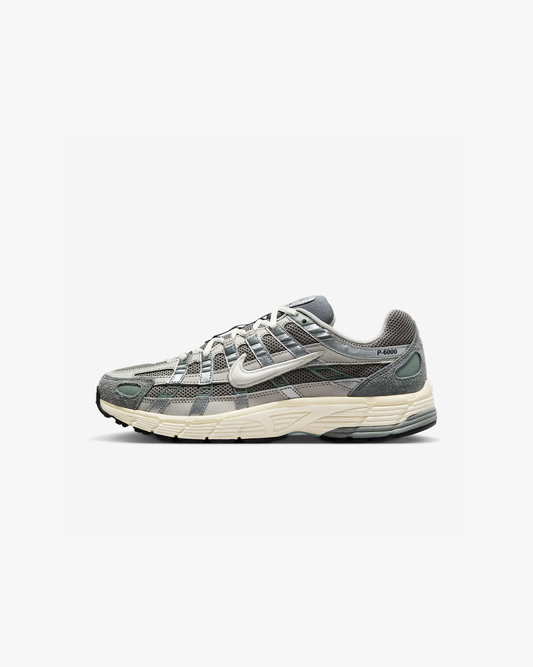 Nike P-6000 Flat Pewter/Light Iron Ore/Metallic Silver/White