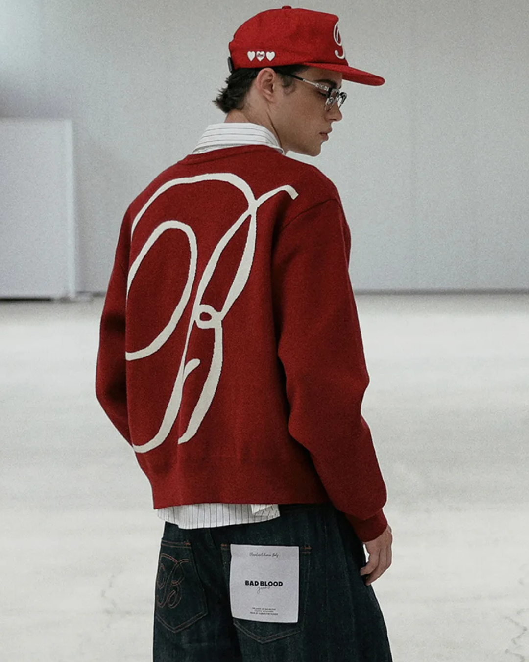 BADBLOOD Classic Big Logo Crewneck Sweater in Three Colors