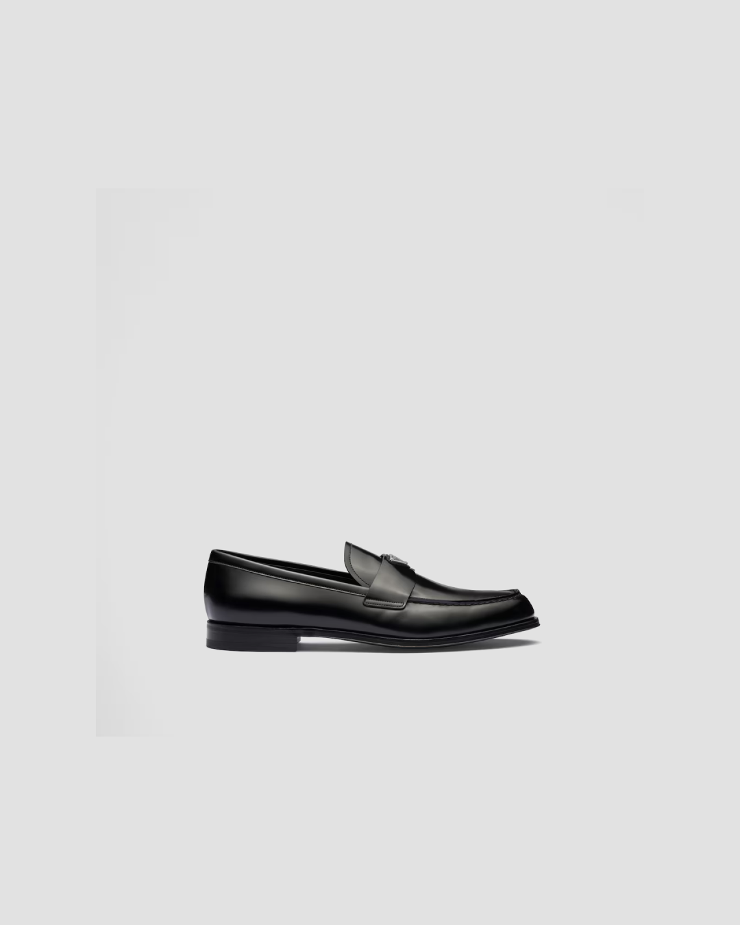 Prada Brushed Leather WetLooks Loafers