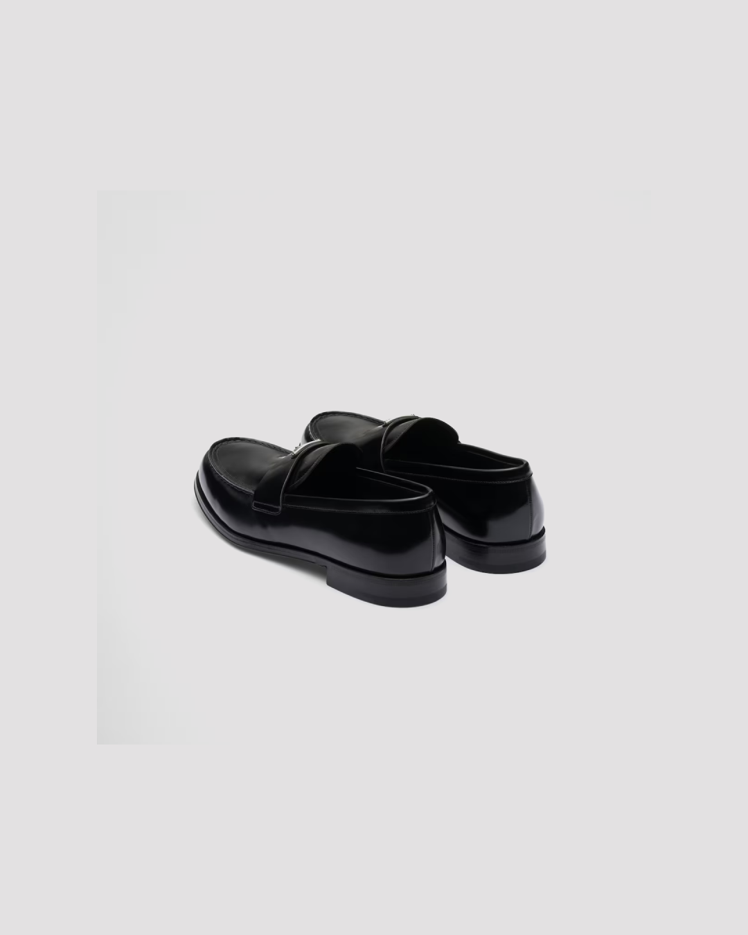 Prada Brushed Leather WetLooks Loafers