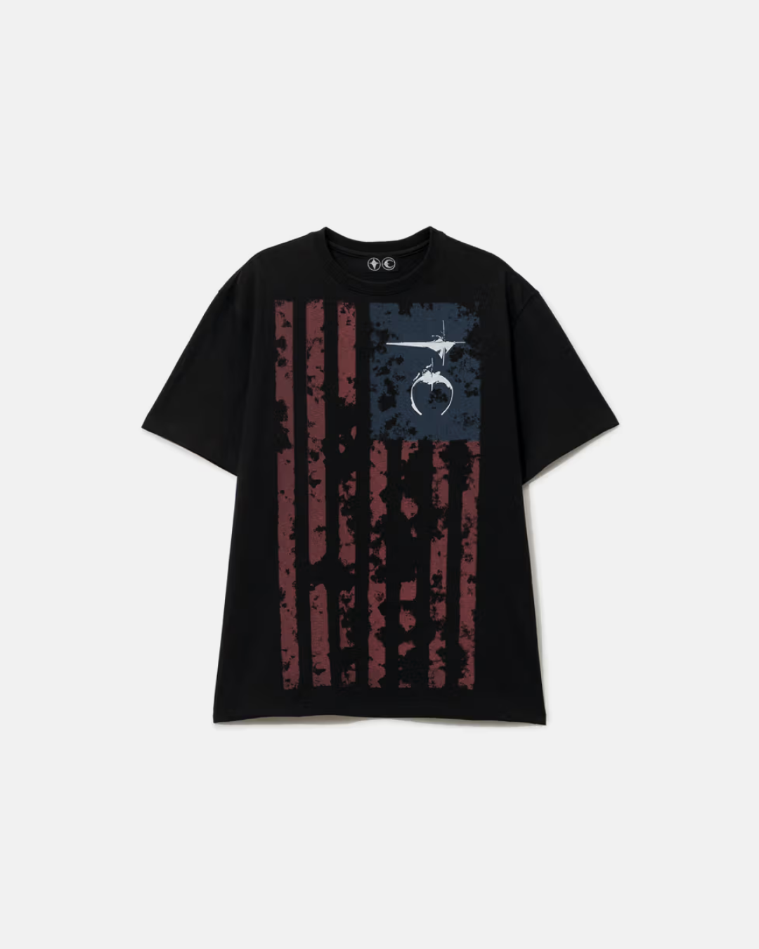 THUG CLUB Old Glory T-shirt In Black