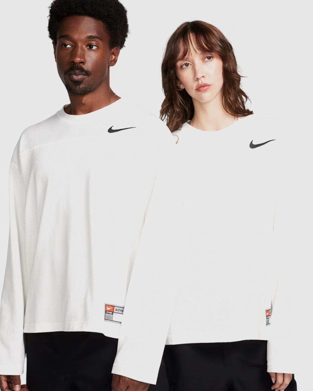 STÜSSY X NIKE DRI-FIT MESH JERSEY IN WHITE AND BLACK