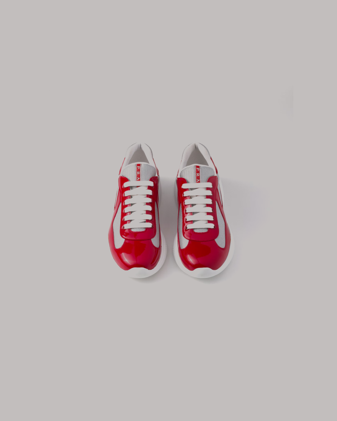 Prada America's Cup ' Red Patent Leather and Technical Fabric' Sneakers