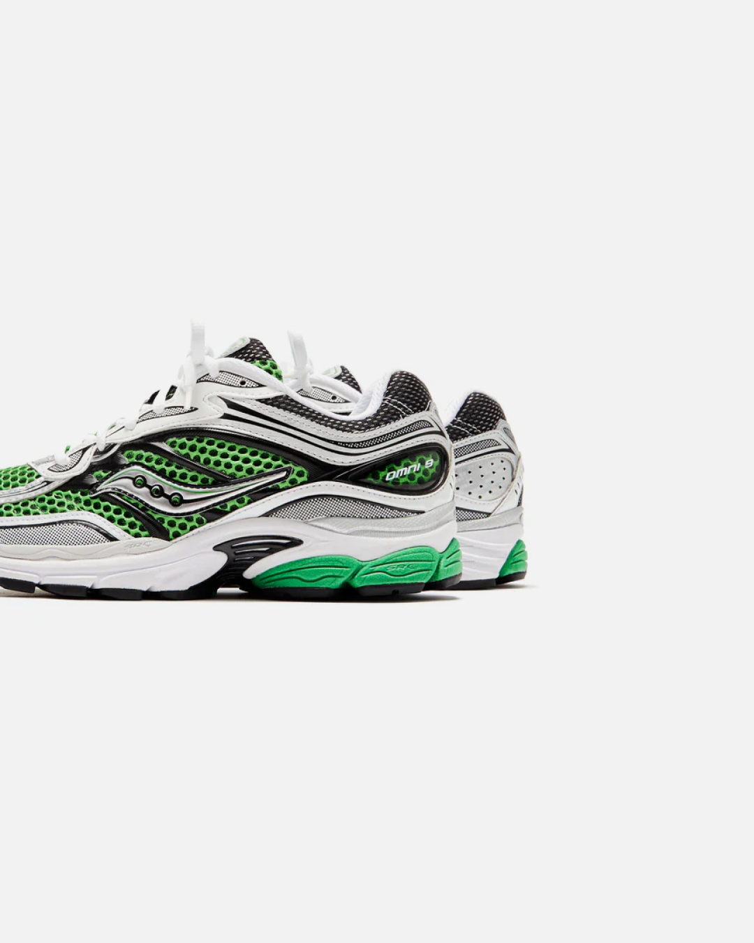 Saucony Pro Grid Omni 9 ‘Green-Silver' Sneakers