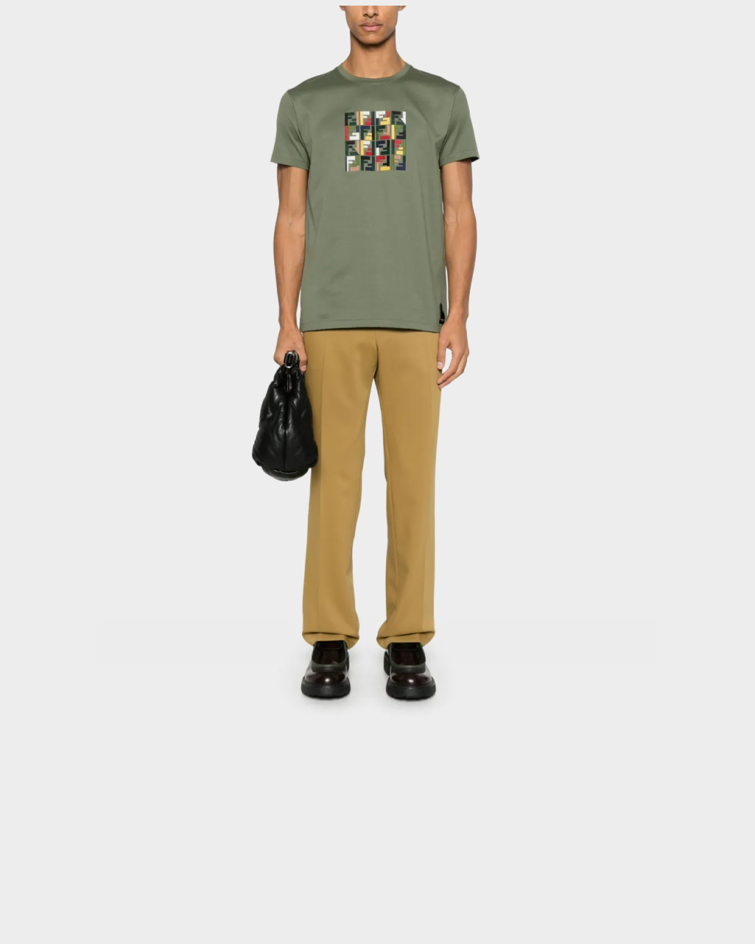 Fendi Cotton Embroidery FF T-Shirt