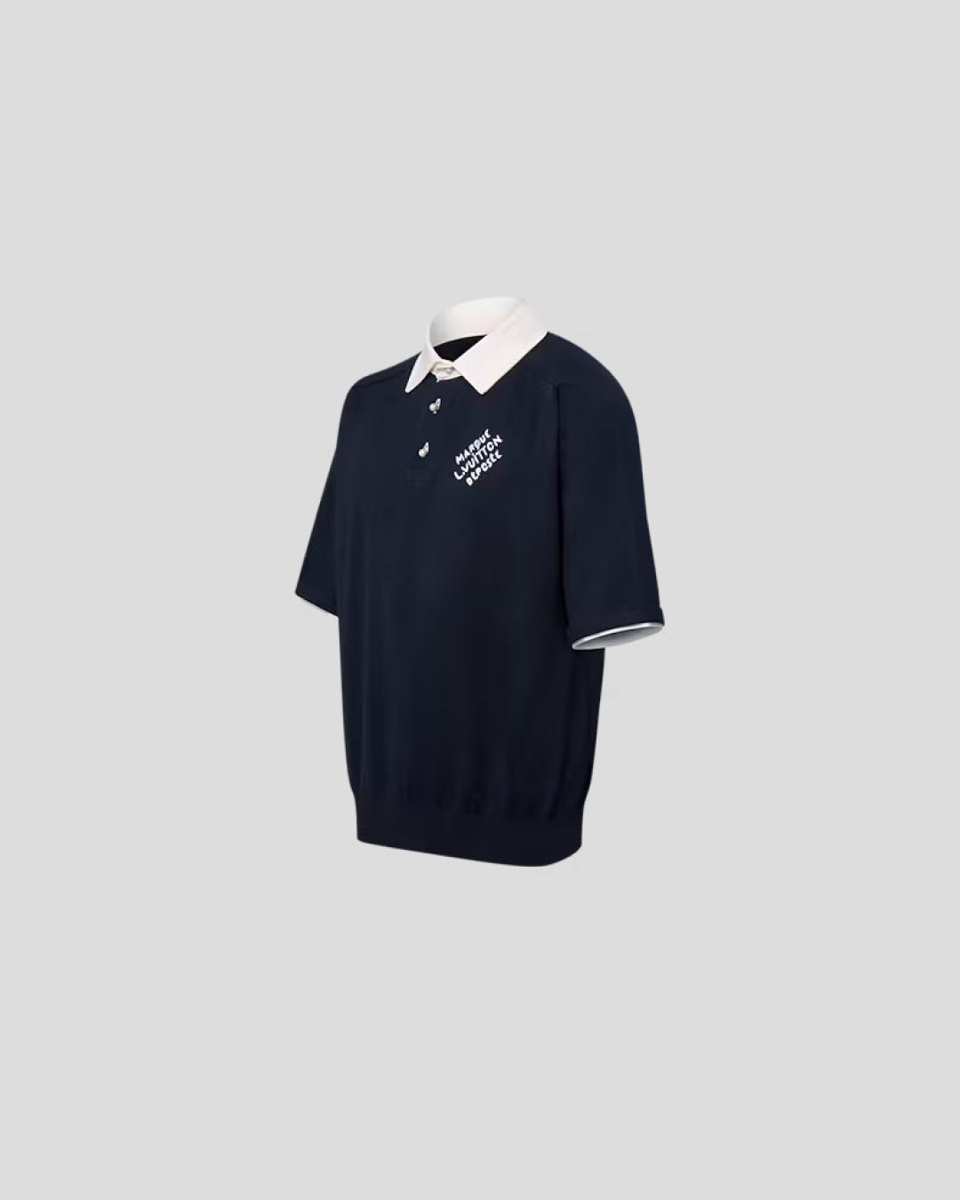 Louis Vuitton Embroidered Short-Sleeved Cotton Blend Polo Shirt