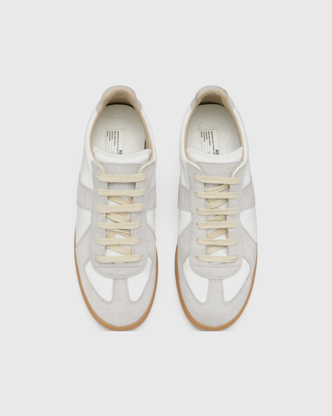Maison Margiela Replica Sneakers in Calfskin & Suede with Honey Soles