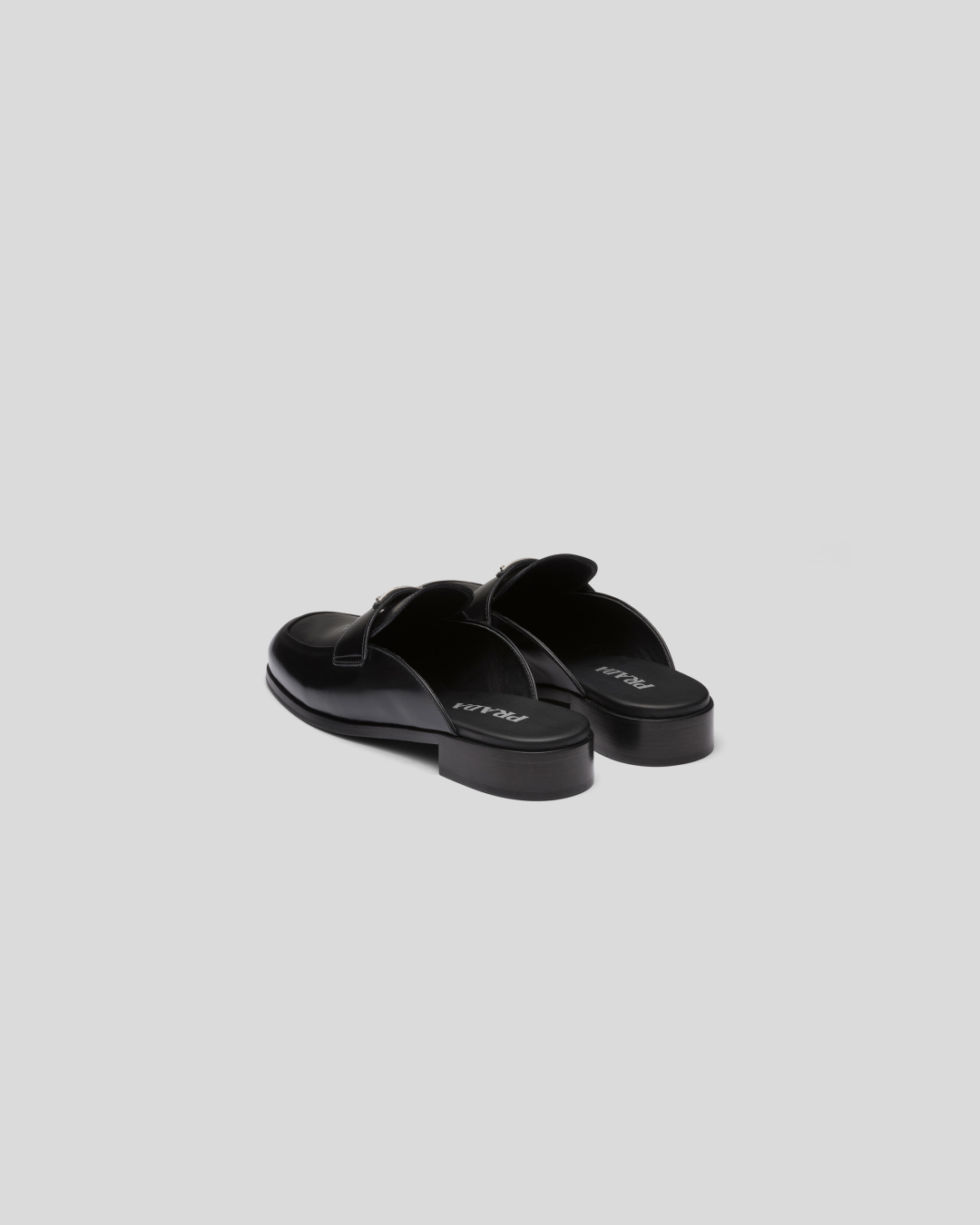 Prada Brushed Leather Sabots Mule