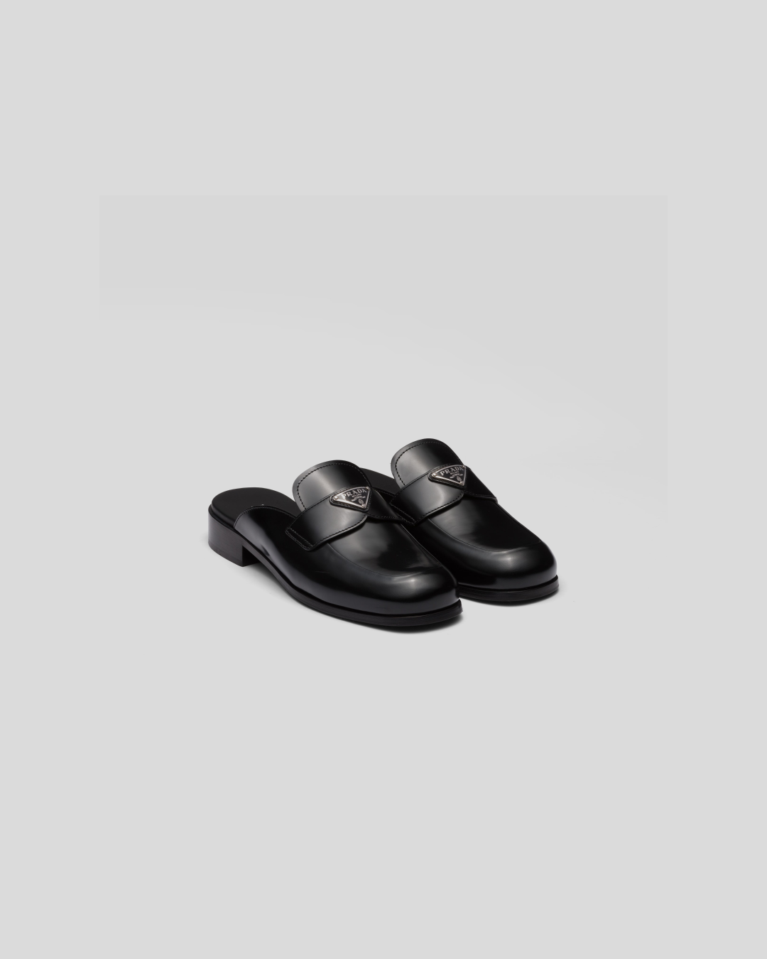 Prada Brushed Leather Sabots Mule