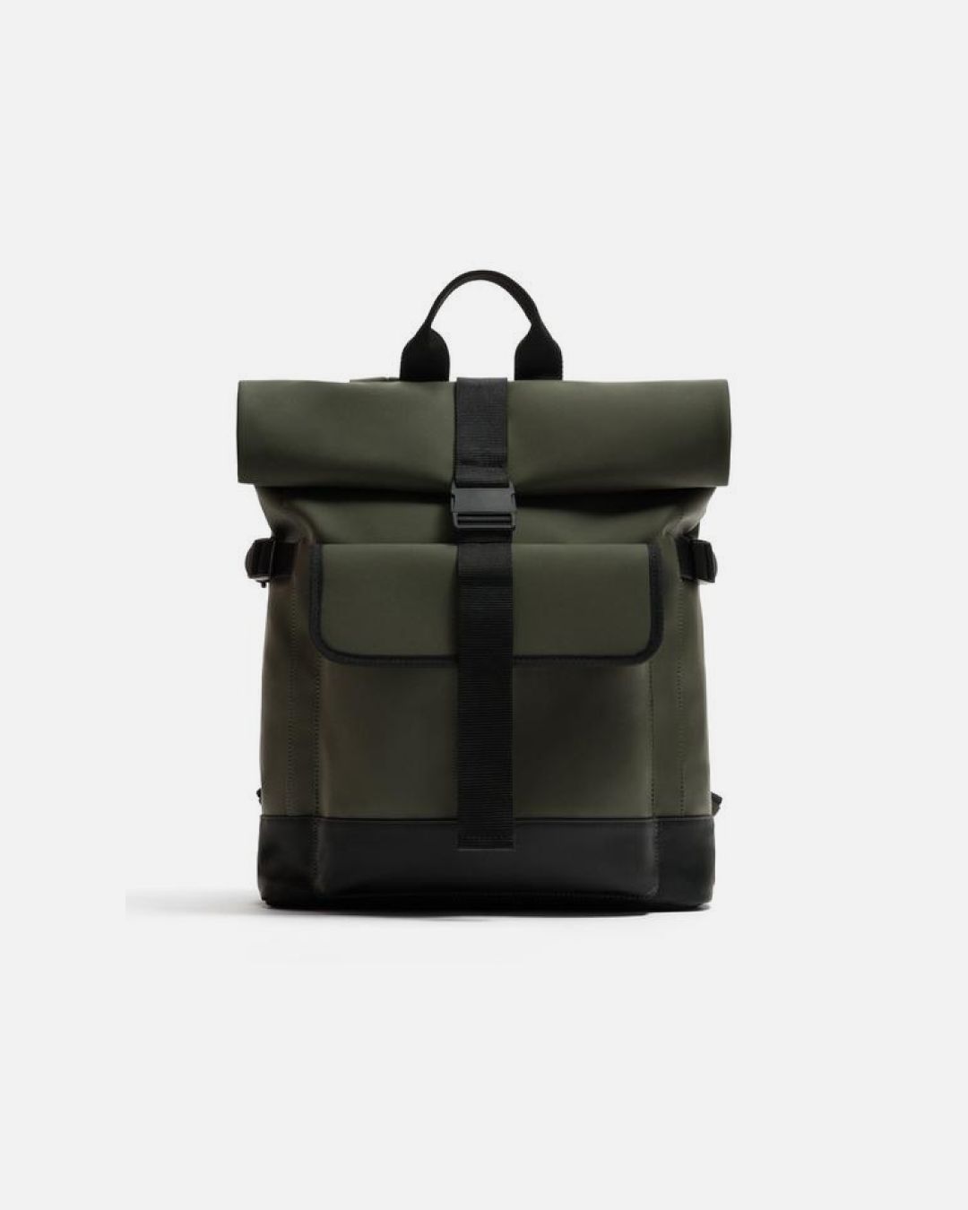 ZARA RUBBERIZED FLAP 'KHAKI GREEN' BACKPACK