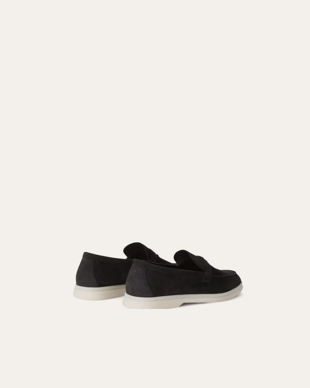 Loro Piana Summer Walk Suede ‘Caviar’ Loafers with Charms