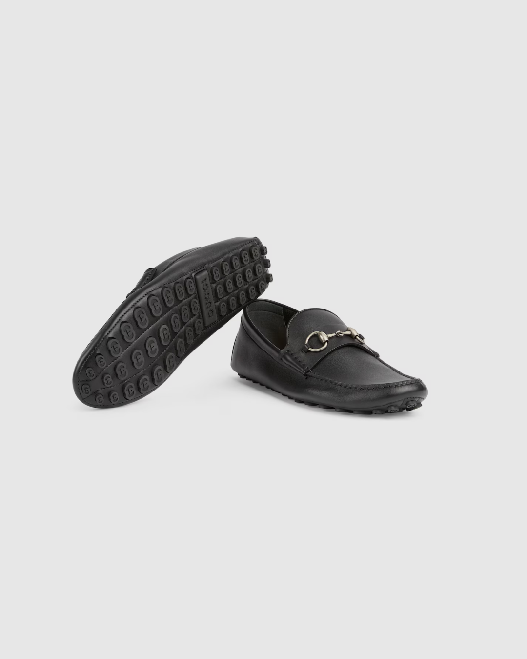 Gucci Horsebit Drivers in Black Leather