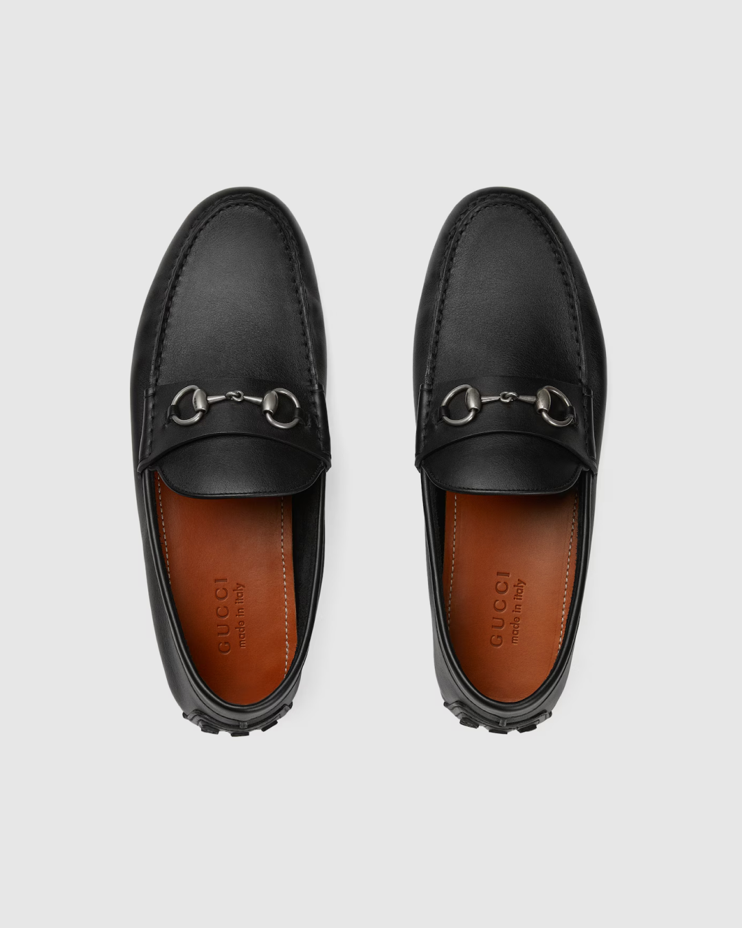 Gucci Horsebit Drivers in Black Leather