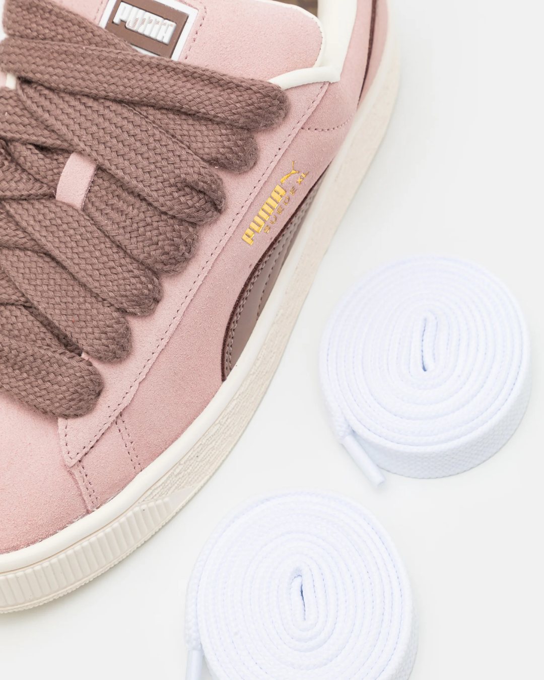 Puma Suede XL Women's Future Pink Warm White Sneakers