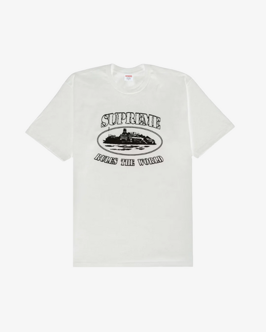 Supreme x Corteiz Rules The World Black T Shirt