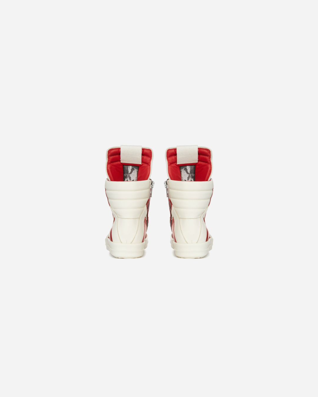 Rick Owen Lido Geobasket High 'Cardinal Red' Milk Sneakers