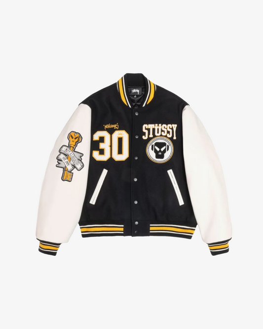 Stussy x Goldie Metalheadz 30 Varsity Jacket 'Black'