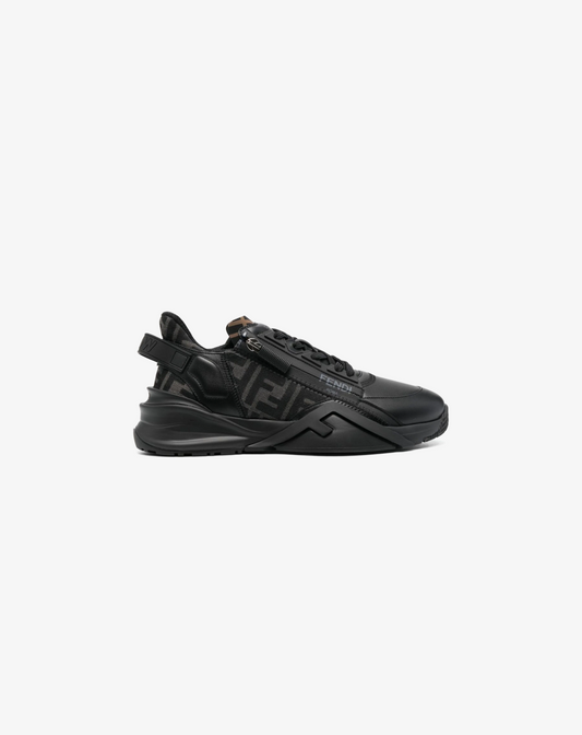 Original Fendi Flow Black Nylon Low Top Sneakers