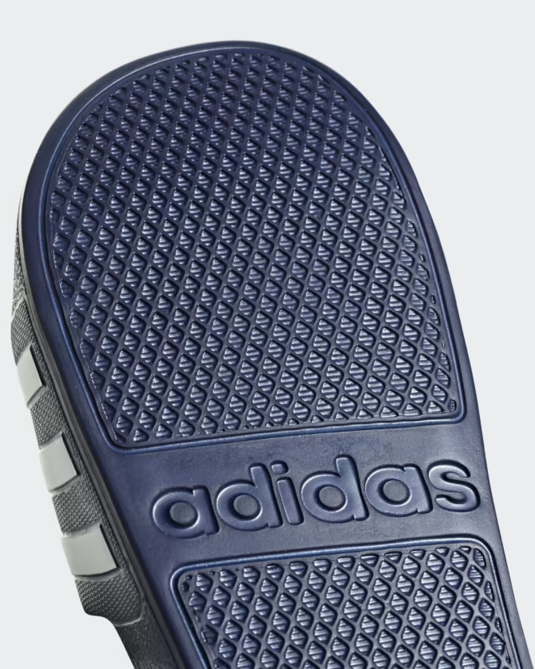 Adidas Adilette Aqua Slides In Dark Blue And Cloud White