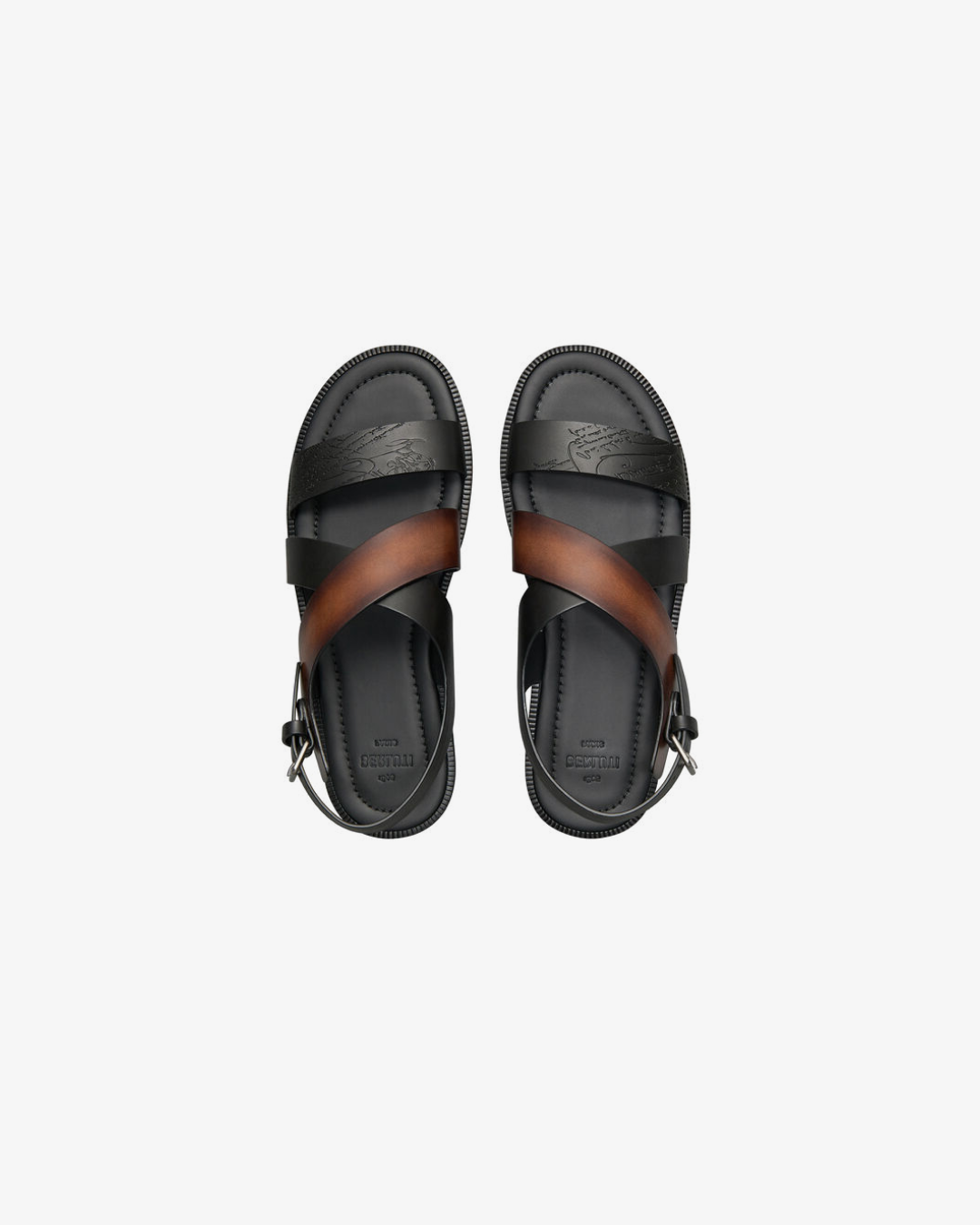 Berluti Sifnos Scritto Leather Sandal