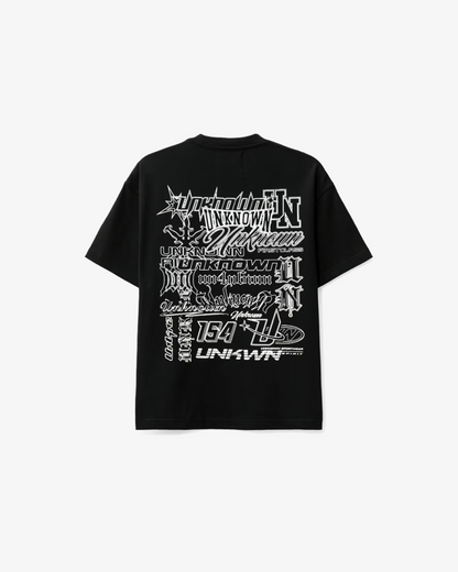 Unknown Black Multi Logo T-shirt