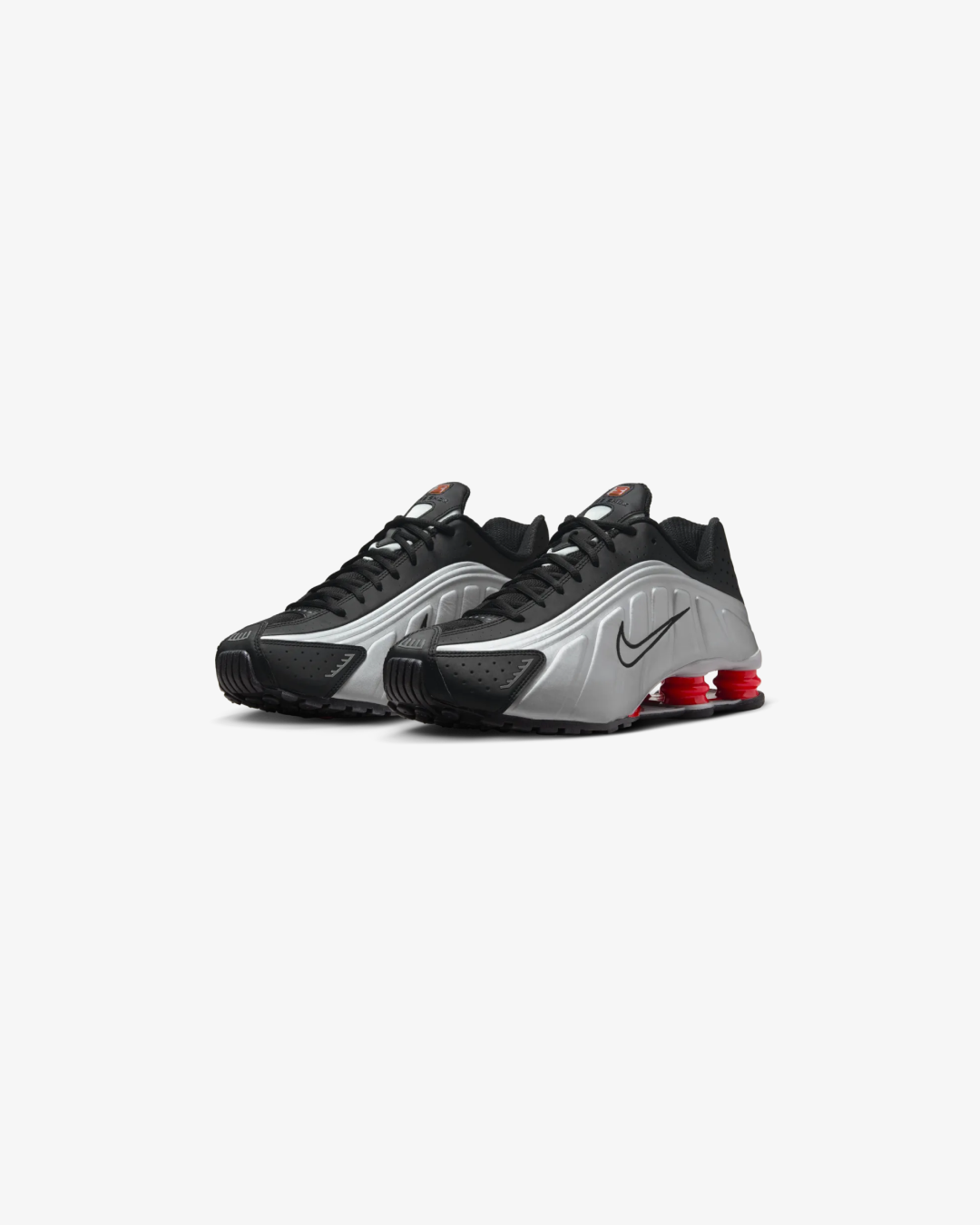 Nike Shox R4 Black Metallic Silver Sneakers