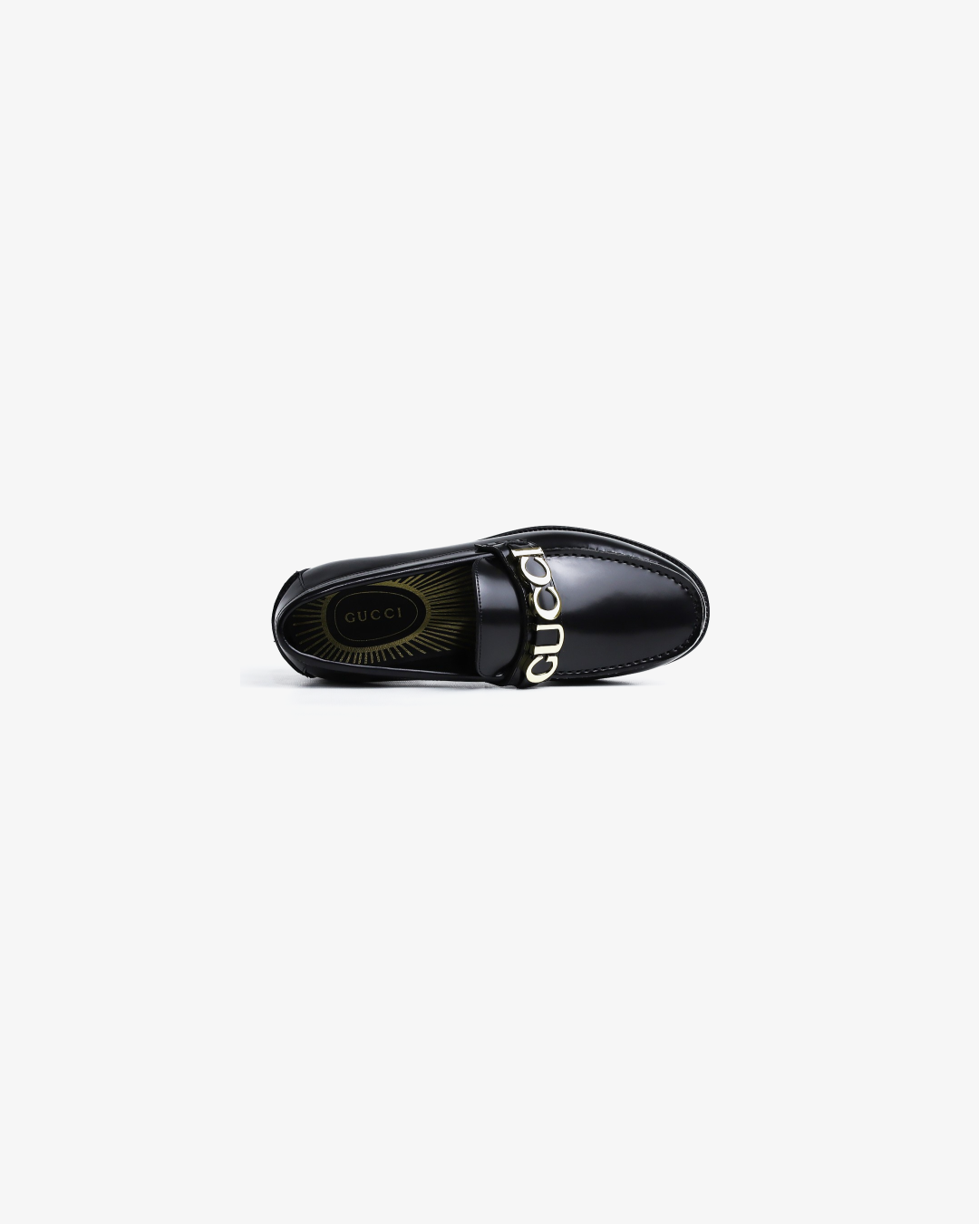 Gucci Men's Black Cara Logo Snaffle Loafers