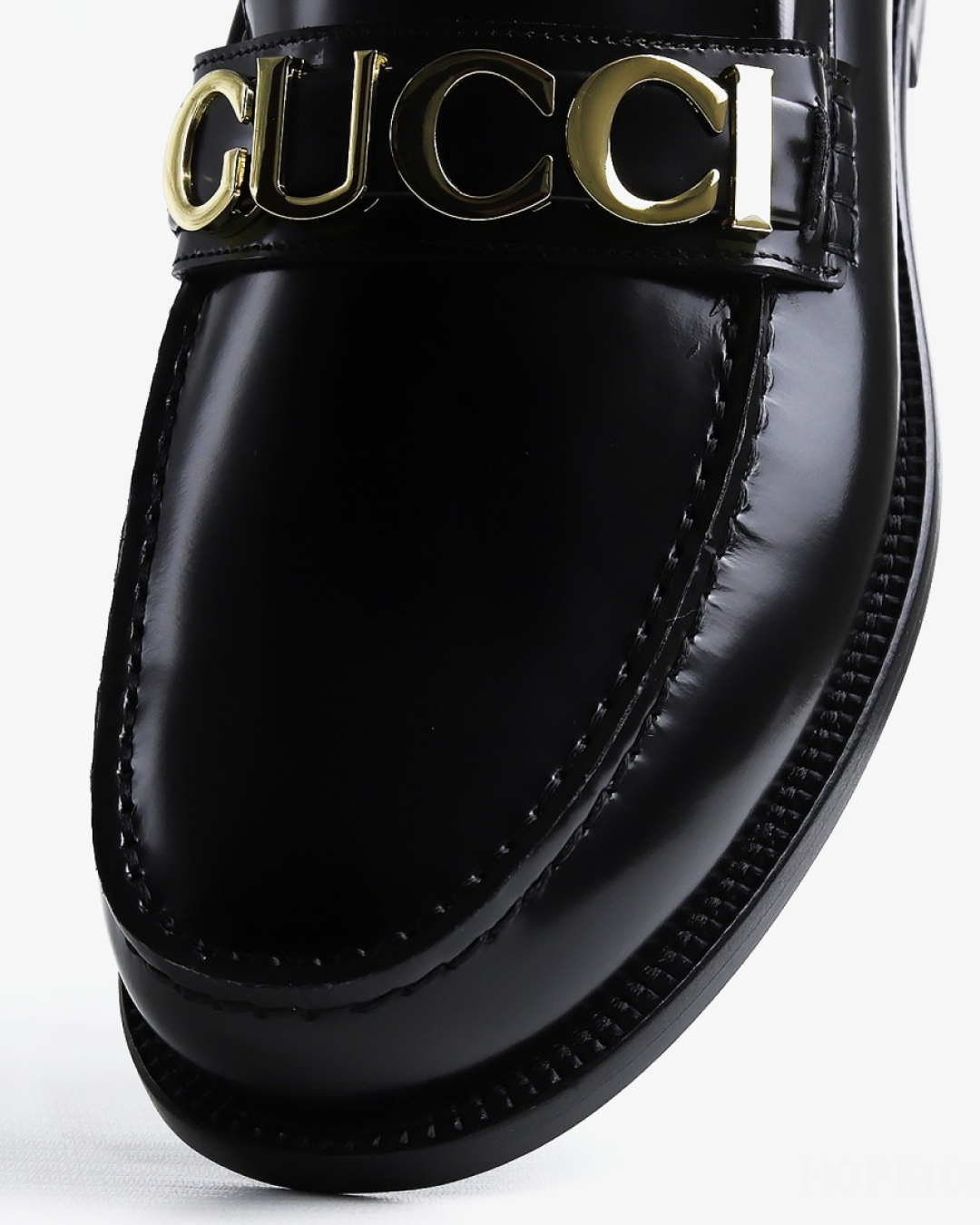 Gucci Men's Black Cara Logo Snaffle Loafers